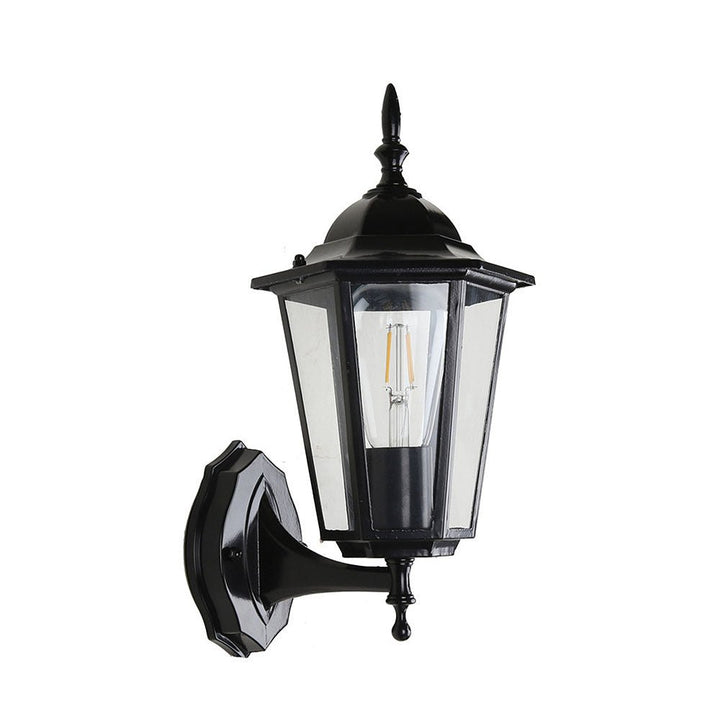 Retro Szklana Zewnętrzna Lampa Ścienna do Ogrodu