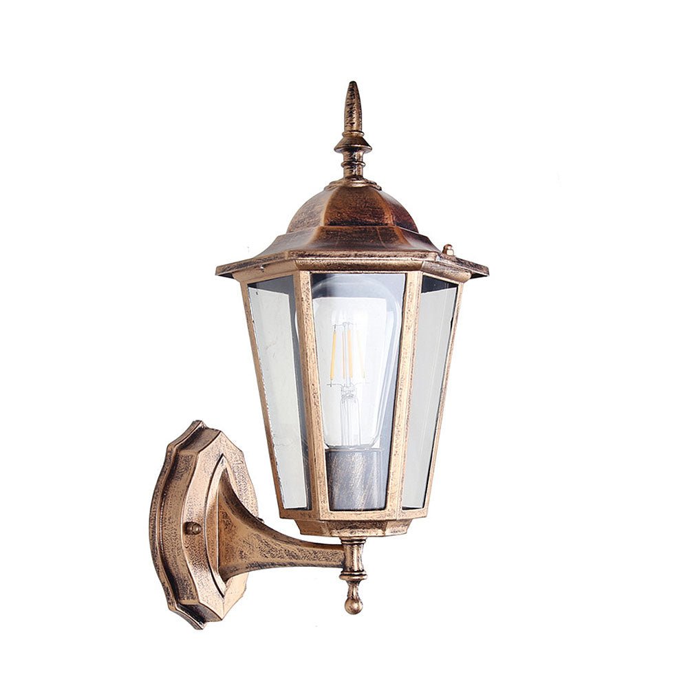 Retro Szklana Zewnętrzna Lampa Ścienna do Ogrodu