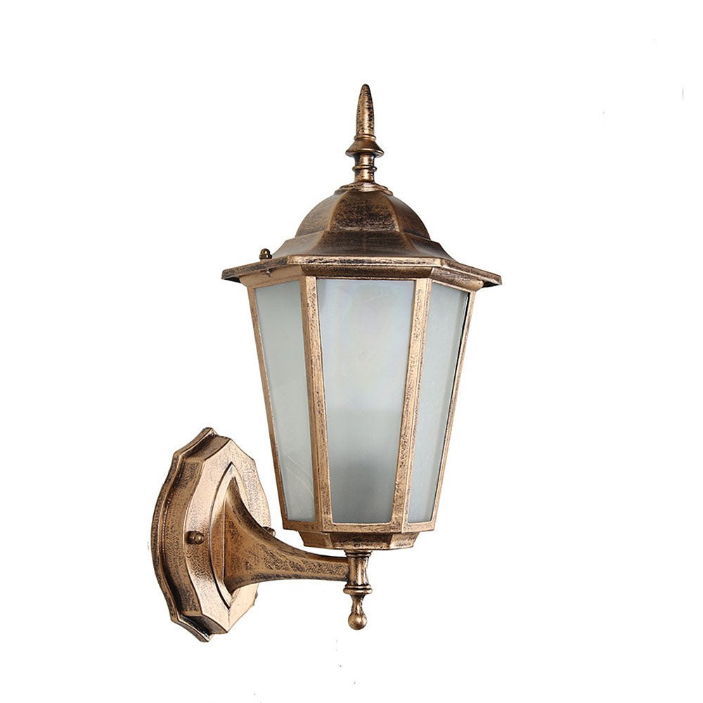 Retro Szklana Zewnętrzna Lampa Ścienna do Ogrodu