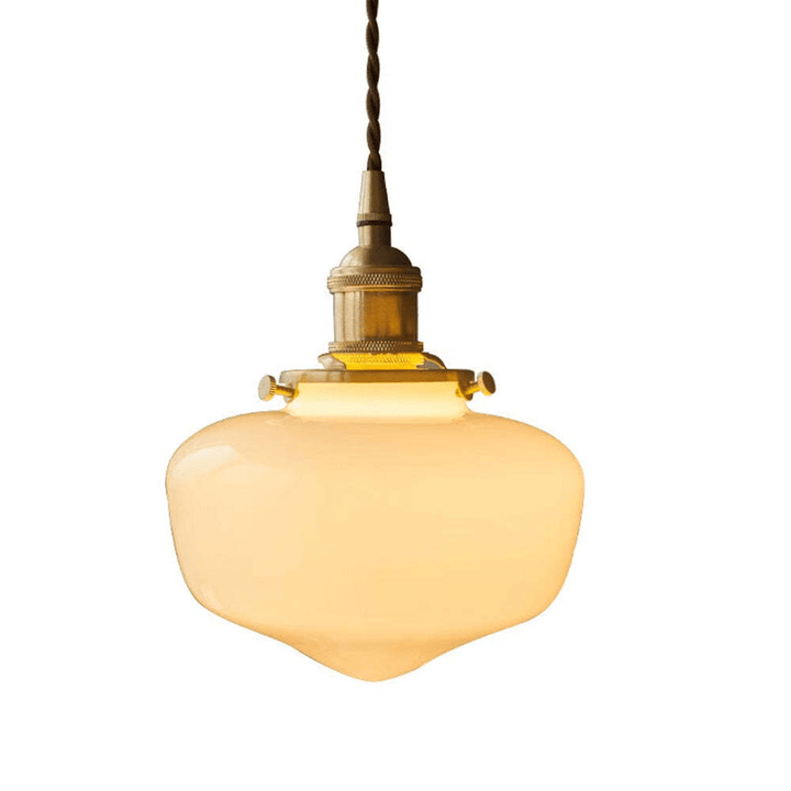 Retro mosiężna lampa wisząca z lampionem