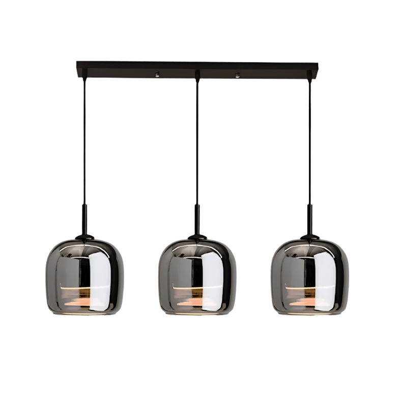 Skandynawska czarna szklana lampa wisząca