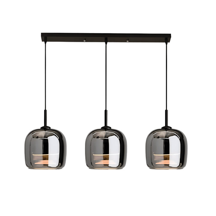 Skandynawska czarna szklana lampa wisząca