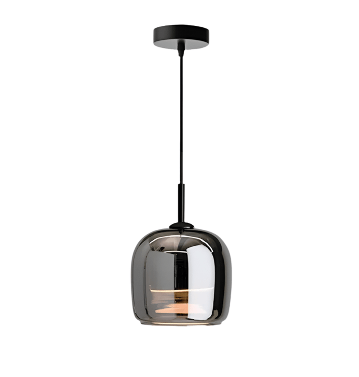 Skandynawska czarna szklana lampa wisząca