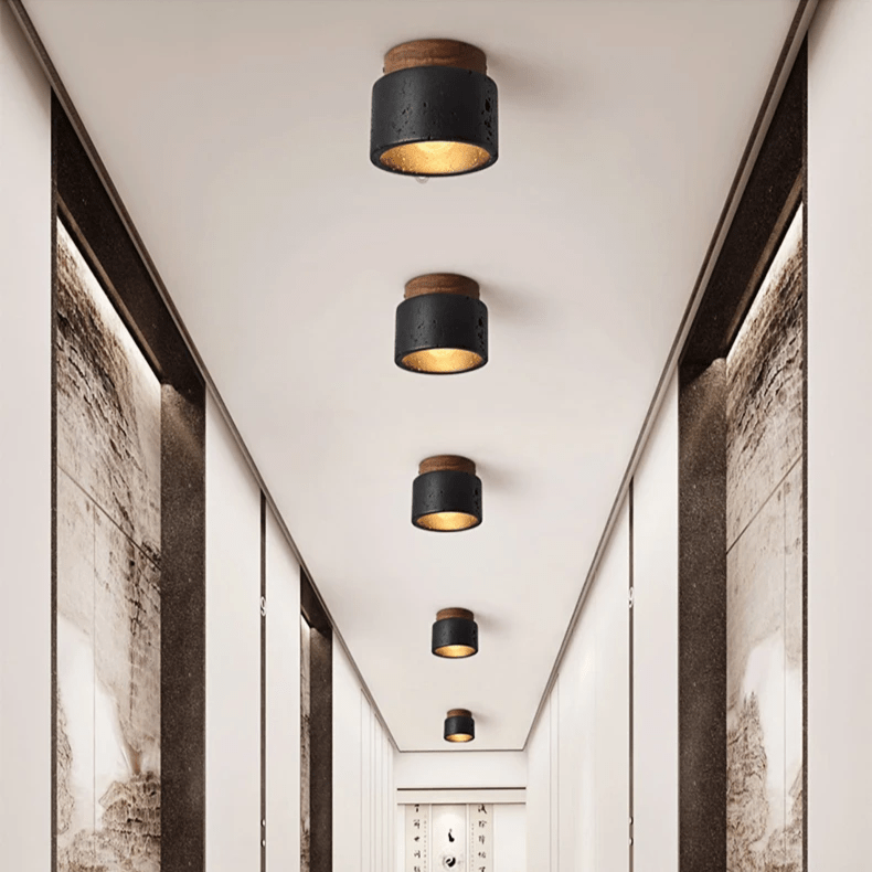 Lampa sufitowa Ascend z kamienia