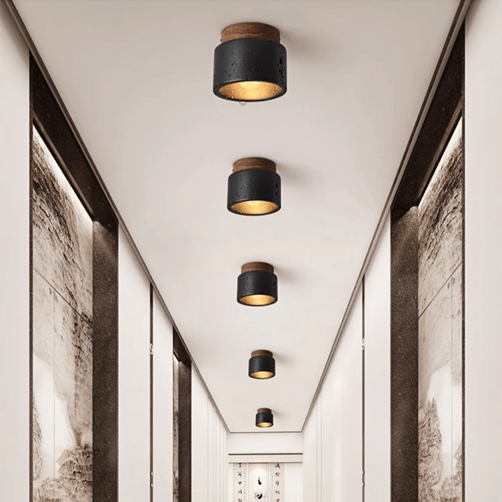 Lampa sufitowa Ascend z kamienia