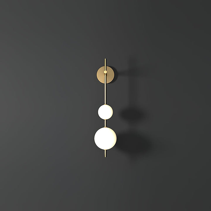 Pionowa Lampa Ścienna z Szklaną Kulą