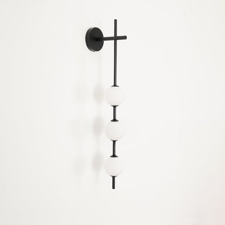 Pionowa Lampa Ścienna z Szklaną Kulą