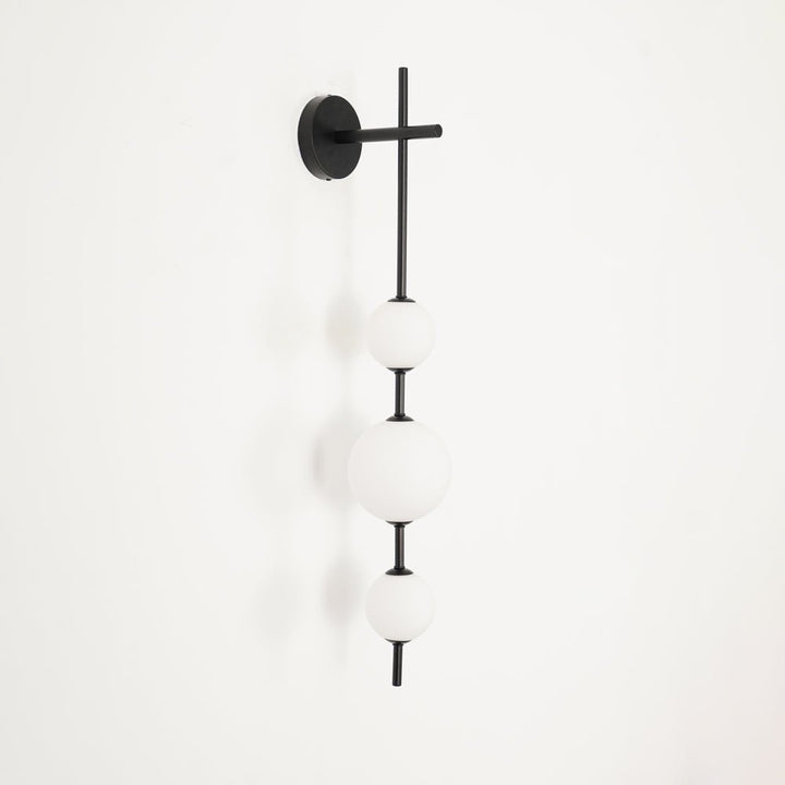 Pionowa Lampa Ścienna z Szklaną Kulą