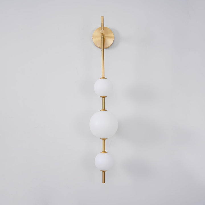 Pionowa Lampa Ścienna z Szklaną Kulą