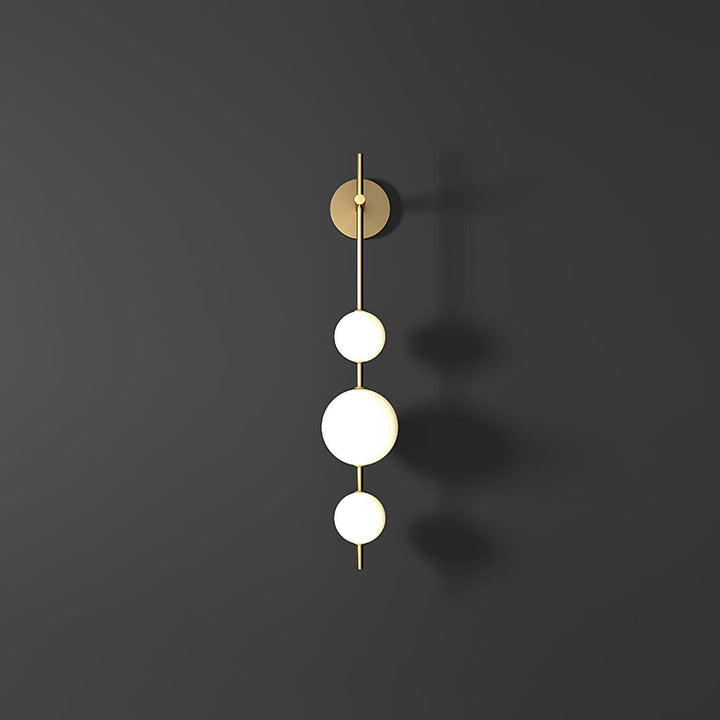 Pionowa Lampa Ścienna z Szklaną Kulą