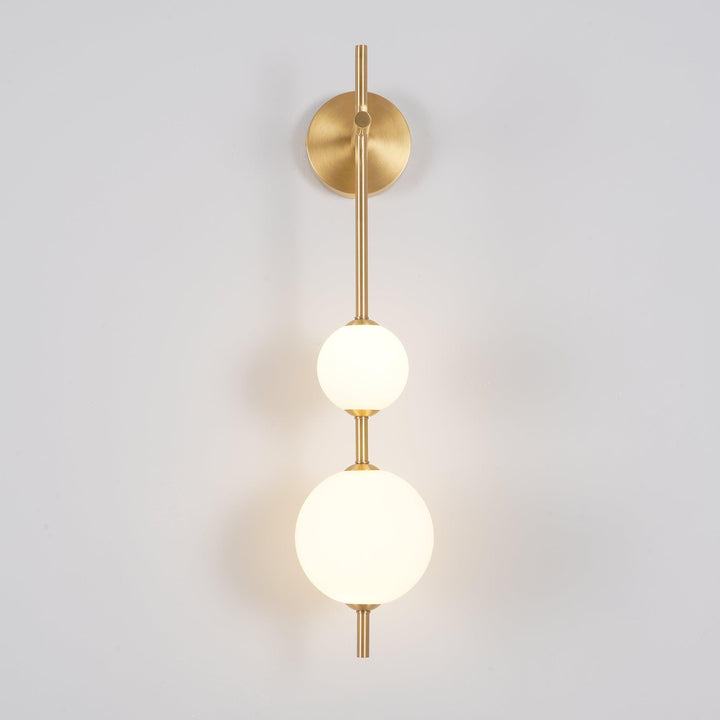 Pionowa Lampa Ścienna z Szklaną Kulą