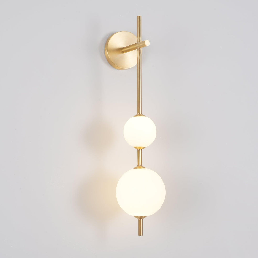 Pionowa Lampa Ścienna z Szklaną Kulą