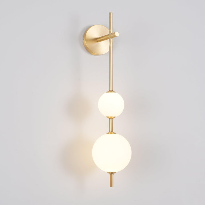 Pionowa Lampa Ścienna z Szklaną Kulą