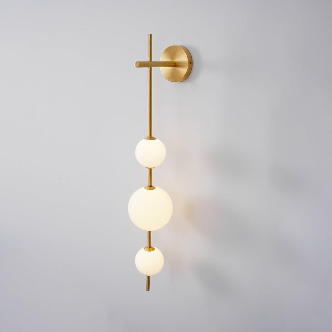 Pionowa Lampa Ścienna z Szklaną Kulą