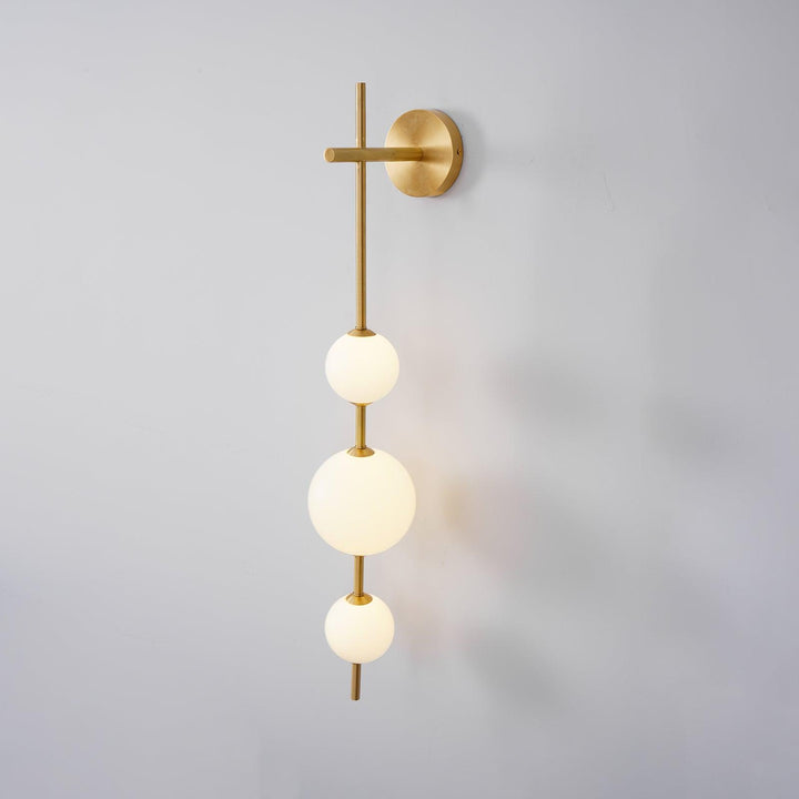 Pionowa Lampa Ścienna z Szklaną Kulą