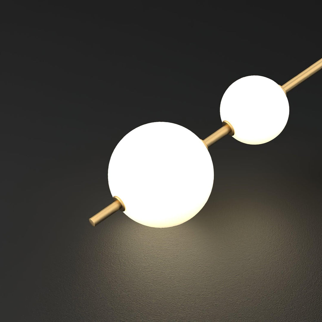 Pionowa Lampa Ścienna z Szklaną Kulą