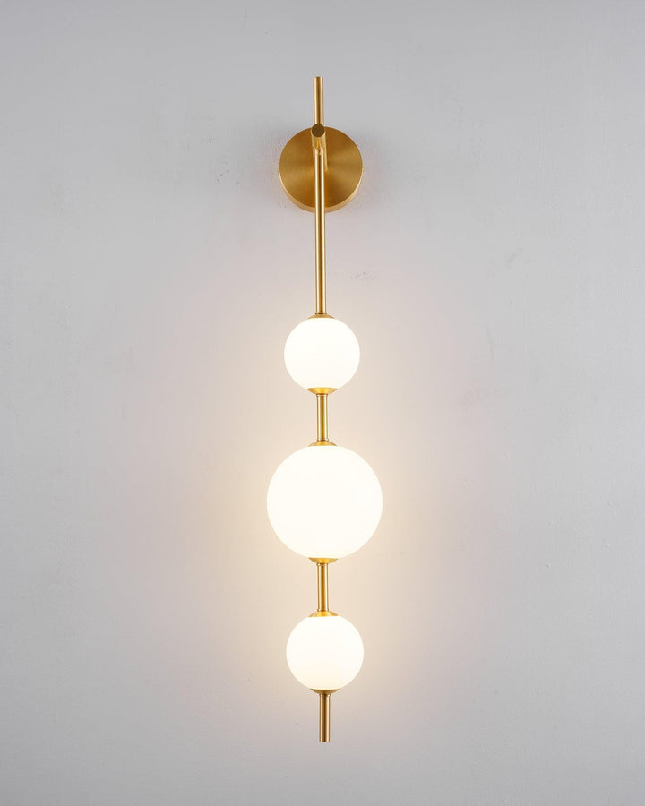 Pionowa Lampa Ścienna z Szklaną Kulą