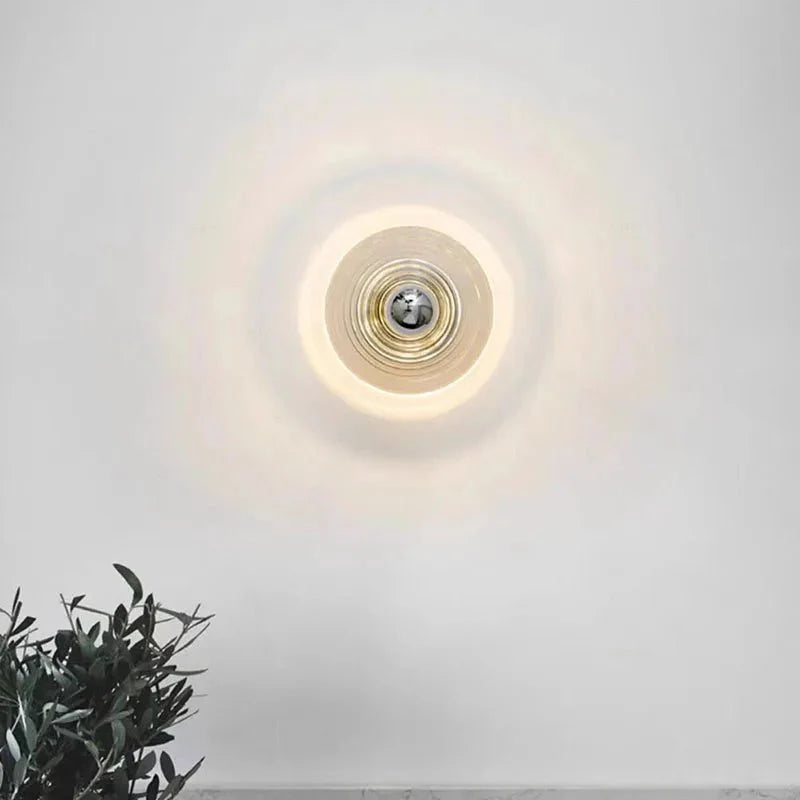 Vintage LED Szklany Kinkiet
