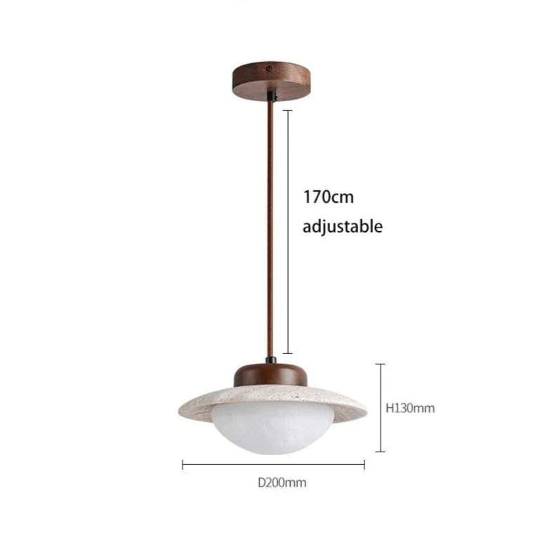 Lampa wisząca Wandmoer i kamień