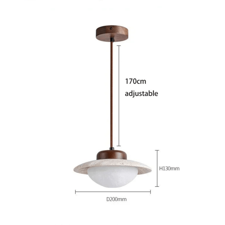 Lampa wisząca Wandmoer i kamień