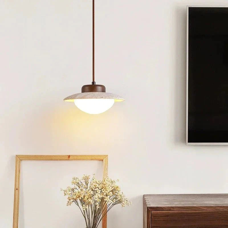 Lampa wisząca Wandmoer i kamień