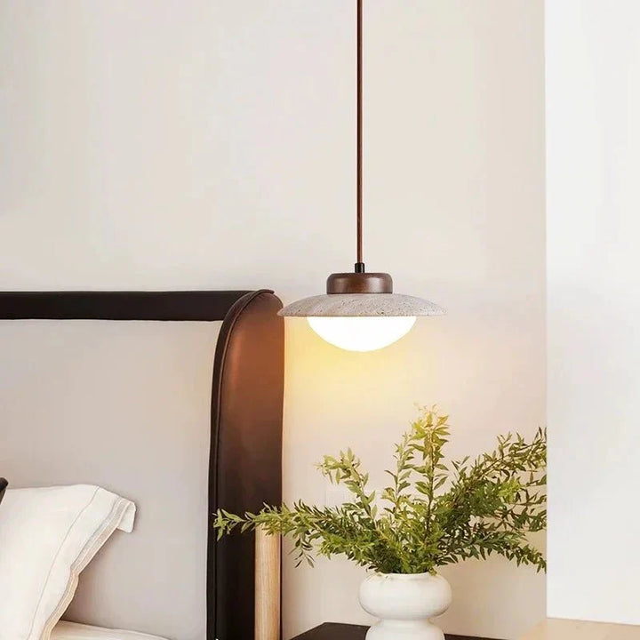 Lampa wisząca Wandmoer i kamień