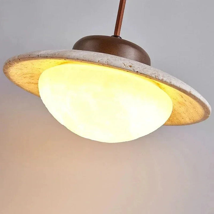 Lampa wisząca Wandmoer i kamień