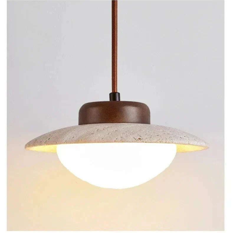 Lampa wisząca Wandmoer i kamień