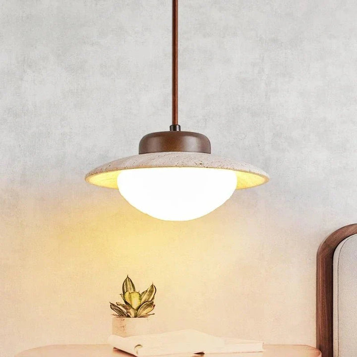 Lampa wisząca Wandmoer i kamień