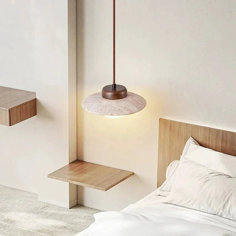 Lampa wisząca Wandmoer i kamień