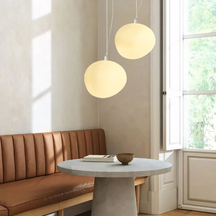 Biała Kiezelowa Lampa Wisząca