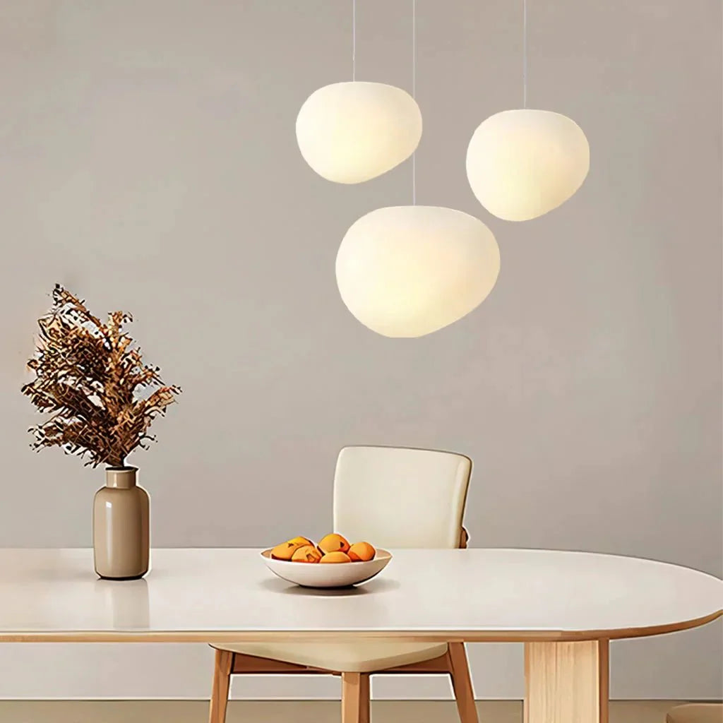 Biała Kiezelowa Lampa Wisząca