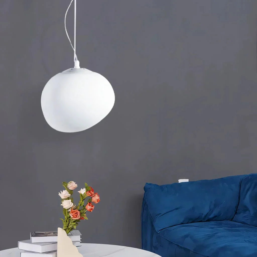 Biała Kiezelowa Lampa Wisząca