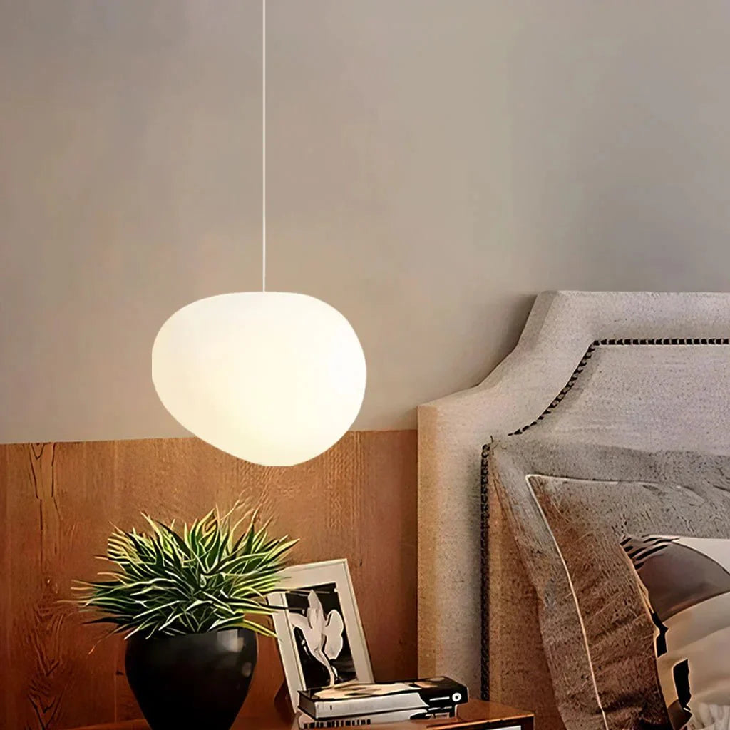 Biała Kiezelowa Lampa Wisząca