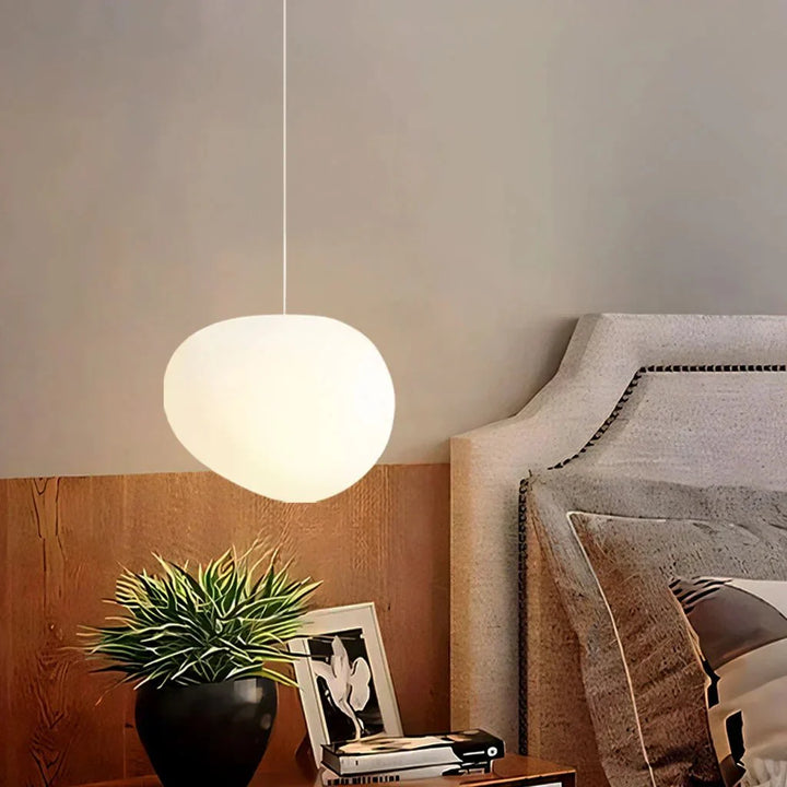 Biała Kiezelowa Lampa Wisząca