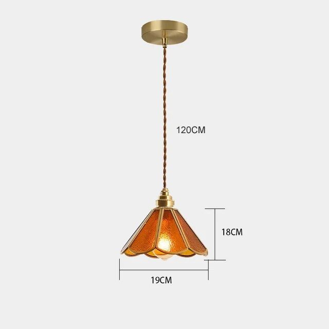 Lampa wisząca witrażowa