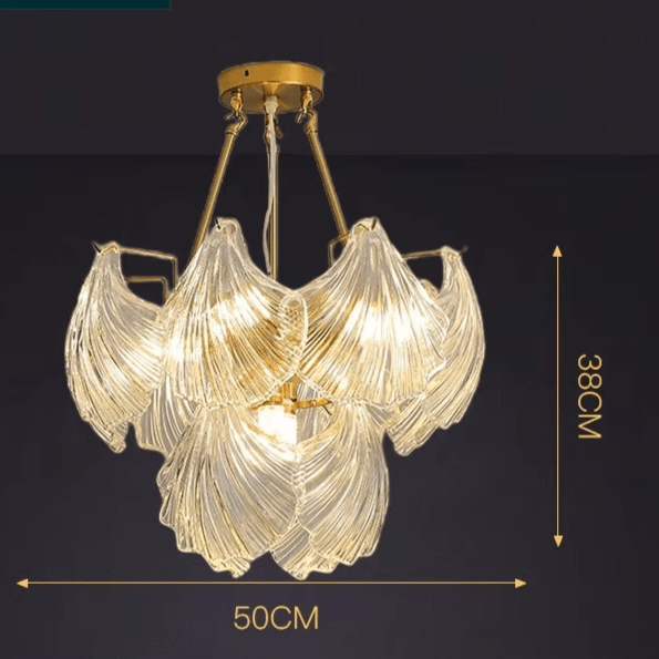 Lampa wisząca z miękką muszlą