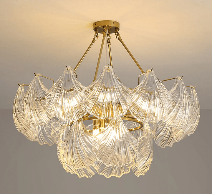 Lampa wisząca z miękką muszlą