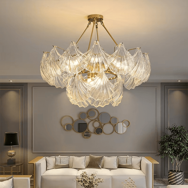 Lampa wisząca z miękką muszlą