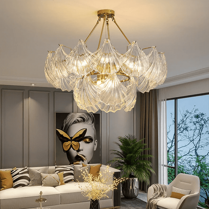 Lampa wisząca z miękką muszlą