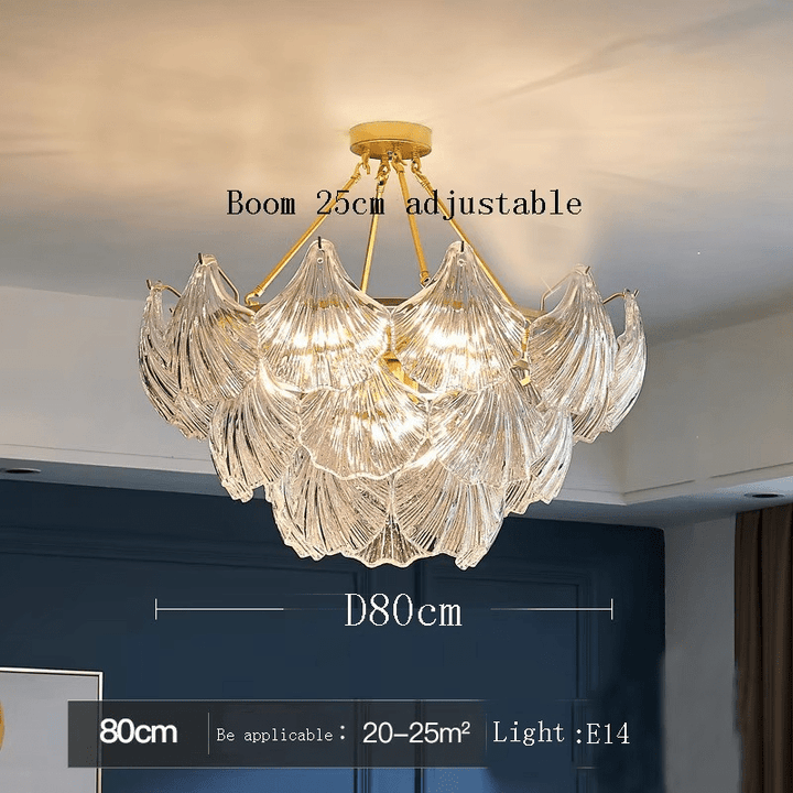 Lampa wisząca z miękką muszlą