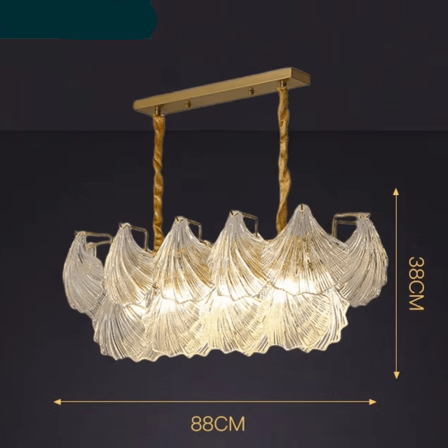 Lampa wisząca z miękką muszlą