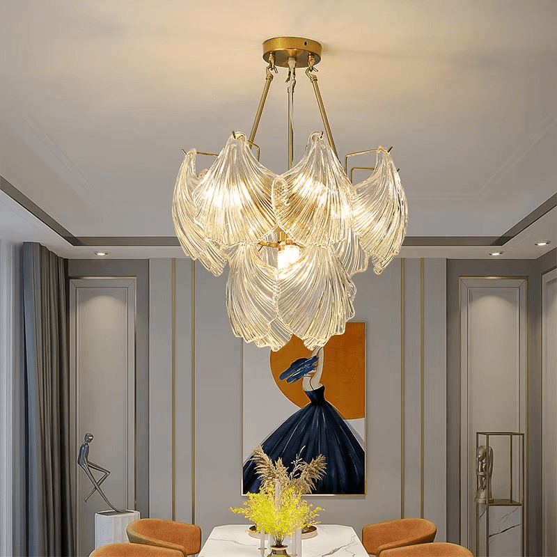 Lampa wisząca z miękką muszlą