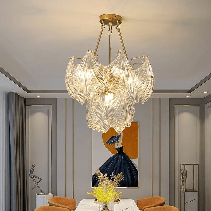 Lampa wisząca z miękką muszlą
