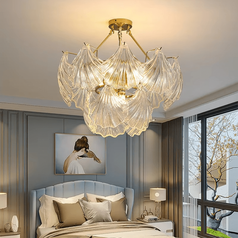 Lampa wisząca z miękką muszlą