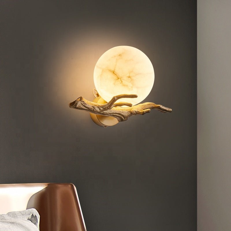 Nowoczesna kreatywna marmurowa lampa ścienna